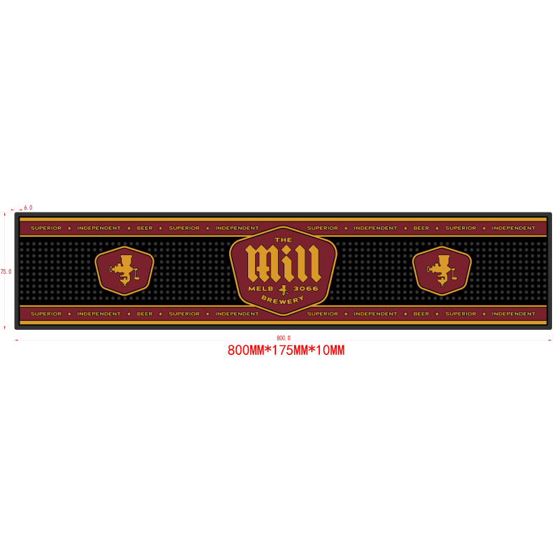 The Mill Brewery Rubber Bar Mat